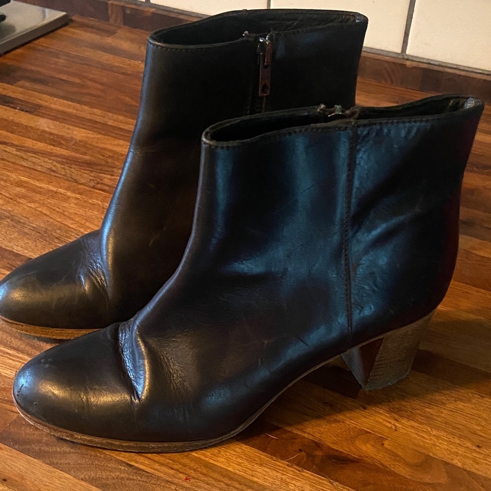 J. Crew Black Heeled Boots